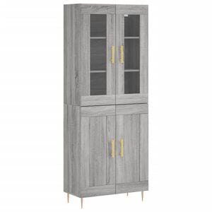 vidaXL k&otilde;rge kapp, hall Sonoma tamm, 69,5 x 34 x 180 cm, tehispuit