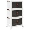 vidaXL virnastatav ratastega hoiukast 3-korruseline 28L 48,5x29,5x86cm