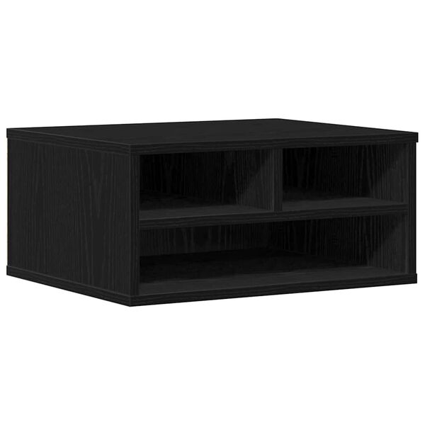 vidaXL Printeri alus Must tamm 49 x 40 x 22.5 cm Tehispuit