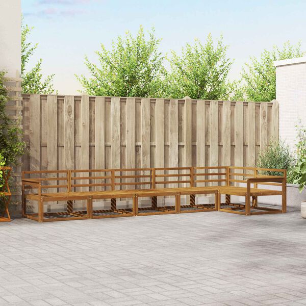 vidaXL V&auml;li diivanikomplekt 6 pcs Neutraalne Tugev akatsiapuu