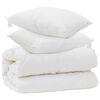 vidaXL Tek padjadega padjaga 3 pcs Valge Mikrofiiber