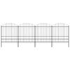 vidaXL aiapiire odaotsaga, terasest, 714,5 x 200 cm, must