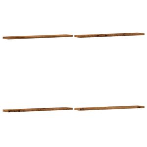 vidaXL seinariiulid 4 tk, vana puidu, 60x20x1,5 cm, tehispuit