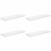 vidaXL seinariiulid, 4 tk, k&otilde;rgl&auml;ikega valge, 80 x 23,5 x 3,8 cm MDF