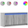 vidaXL telerikapp LED-tuledega, hall Sonoma, 100x34x50 cm, tehispuit