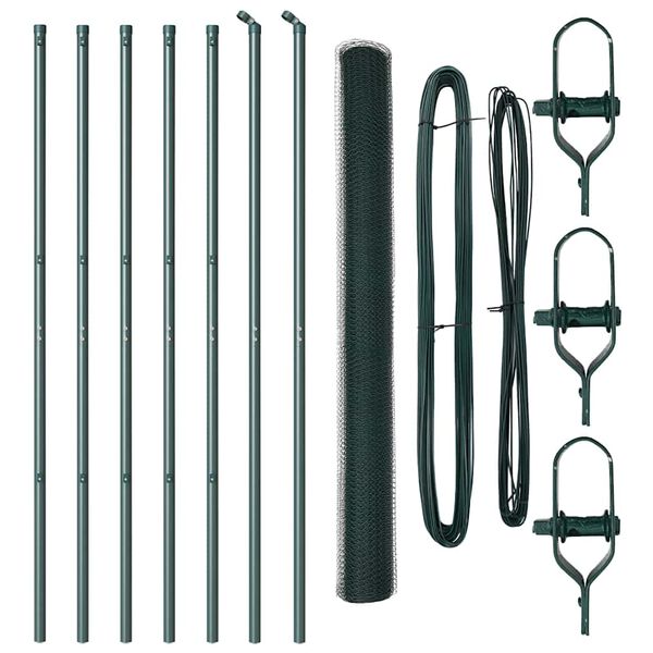 vidaXL Aiapost Roheline 10 x 1,6 m (13 mm v&otilde;rgu) Terased ja PVC