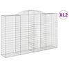vidaXL kaarekujulised gabioonkorvid 12 tk, 300x50x180/200 cm, raud