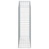 vidaXL kaarekujuline gabioonkorv, 150x50x160/180 cm, tsingitud raud