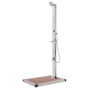 vidaXL aiadu&scaron;&scaron; pruuni alusega, 225 cm, roostevaba teras