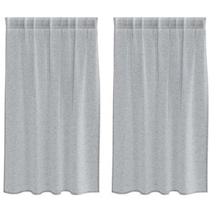 vidaXL Voile Kardin kardinatega 2 pcs Tumehall 140 x 140 cm Polüester