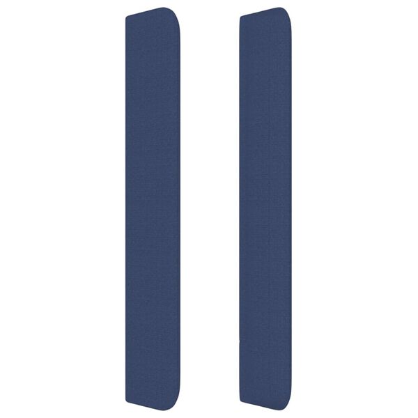 vidaXL voodipeats servadega, sinine, 103x16x118/128 cm, kangas