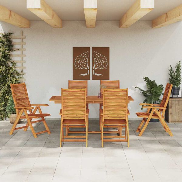 vidaXL Aia s&ouml;&ouml;gilaudade komplekt 7 pcs Pruun tugev akaatsiapuit