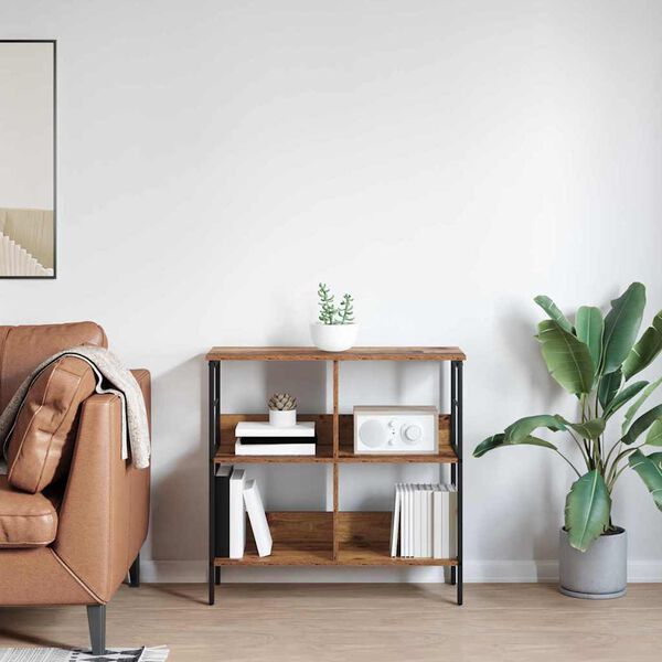 vidaXL Raamatukapp Vana puit 82 x 32 x 79 cm Tehispuit