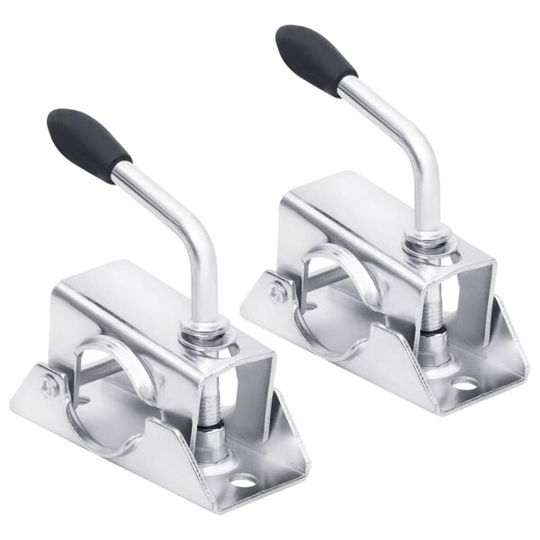 vidaXL haagise tugiratta klambrid 2 tk, 13,5 x 6,5 x 14 cm, teras