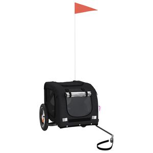 vidaXL lemmiklooma ratta j&auml;relk&auml;ru, must, oxford kangas/raud