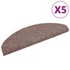 vidaXL isekleepuvad trepimatid, 5 tk, 65 x 21 x 4 cm, helepruun, poolringikujulised, suured