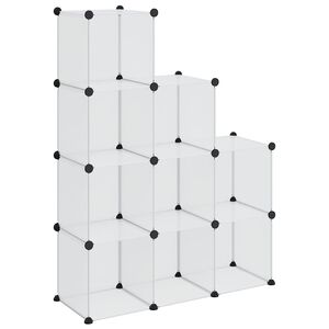 vidaXL hoiukuubikute korrastaja, 9 kuubikut, l&auml;bipaistev PP