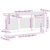 vidaXL MDF radiaatorikate, must, 205 cm