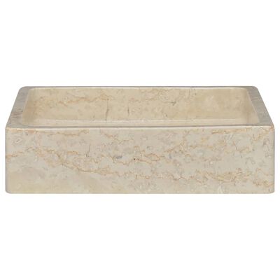 vidaXL valamu, kreemjas, 40 x 40 x 10 cm, marmor