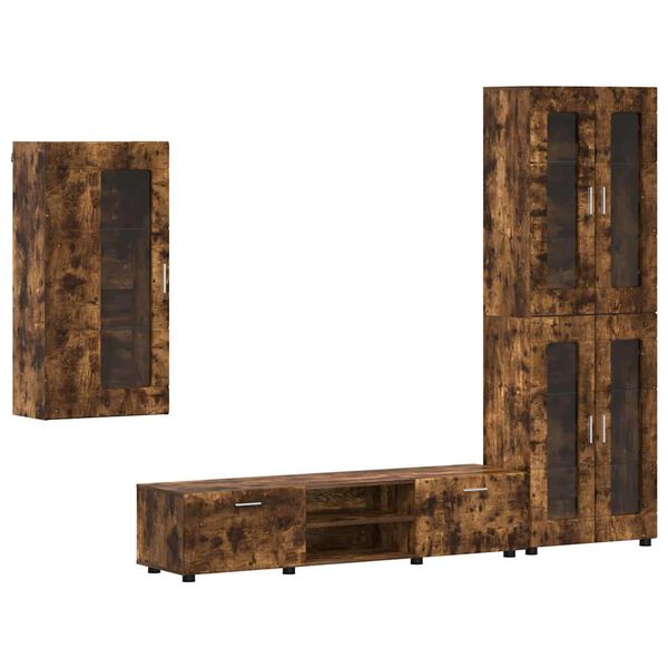 vidaXL Telerikapi komplekt sahtliga FLORIN Suitsetatud tamm Tehispuit