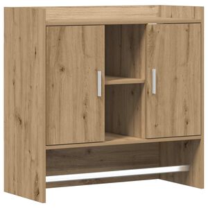 vidaXL Seinariiul Seinale kinnitav Artisan tamm 80 x 36 x 80 cm