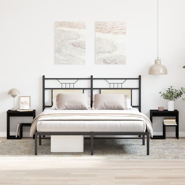 vidaXL &Ouml;&ouml;lambi kapp 2 pcs Must tamm 40 x 30 x 40 cm Tehispuit