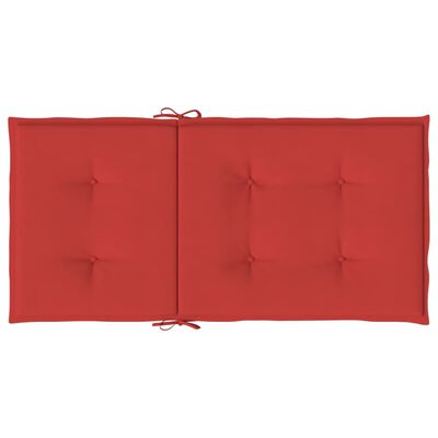 vidaXL madala seljatoega toolipadjad 6 tk punane 100x50x3 cm kangas