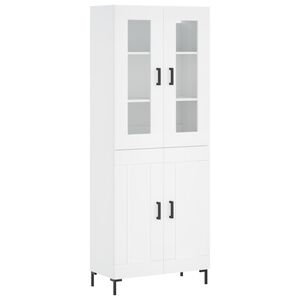 vidaXL k&otilde;rge kapp, valge, 69,5 x 34 x 180 cm, tehispuit