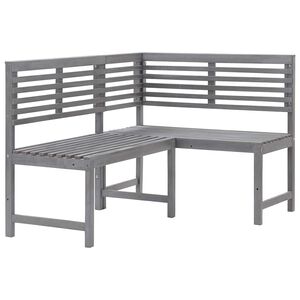 vidaXL aia nurgapink, hall, 140 cm, toekas akaatsiapuit
