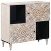 vidaXL K&otilde;ide ladustamisega Valge 80 x 33,5 x 75 cm Tugev mango puu