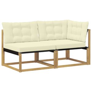 vidaXL Sektsionaalne diivan padjaga Valge 162,5 x 83 x 73 cm