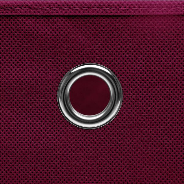 vidaXL hoiukastid 10 tk, tumepunane, 32 x 32 x 32 cm, kangas