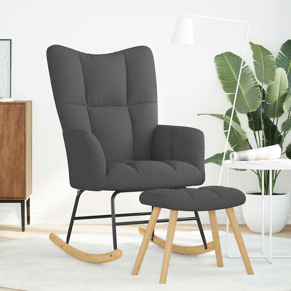 vidaXL kiiktool jalapingiga, tumehall, kangas