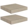vidaXL seinariiulid, 2 tk, tammevärvi, 23 x 23,5 x 3,8 cm MDF
