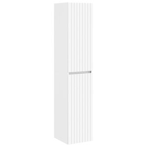 vidaXL Seinale kinnitatav vannitoikapp Valge 33 x 34,5 x 160 cm
