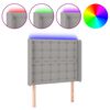 vidaXL LED-voodipeats, helehall, 83x16x118/128 cm, kangas