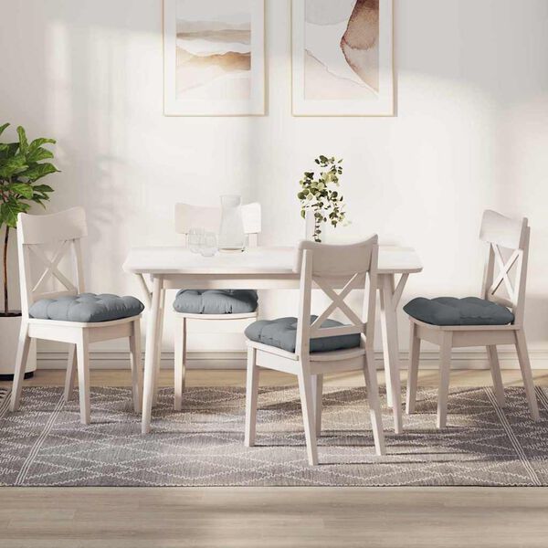 vidaXL Istumispatjad 4 pcs Helehall 40 x 40 x 12 cm kangas