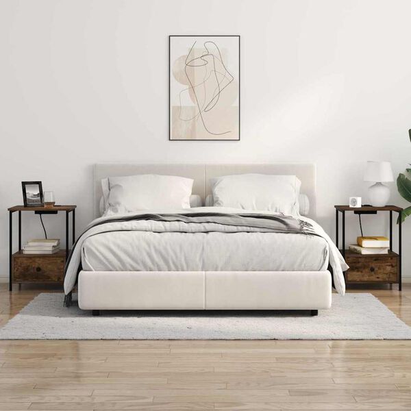 vidaXL &Ouml;&ouml;lambi kapp Suitsetatud tamm 42 x 41 x 56 cm Tehispuit