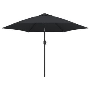 vidaXL p&auml;ikesevari metallpostiga 300 cm, must
