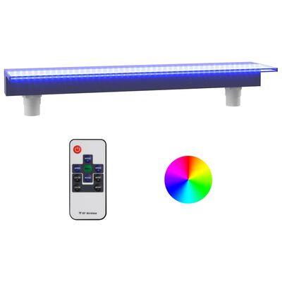 vidaXL purskkaevu kosk RGB LED-tuledega, akrüül, 90 cm