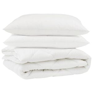 vidaXL Suletekk padjaga 3 pcs Valge Mikrofiiber