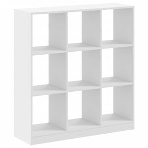 vidaXL raamaturiiul, valge, 102 x 32 x 108 cm, tehispuit