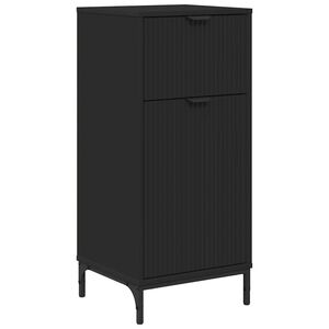 vidaXL Vannitoa kapp uksega Must 39,5 x 36 x 88 cm Tehispuit & Metall