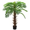 vidaXL kunsttaim, sago palm lillepotiga, 140 cm, roheline