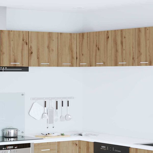 vidaXL Seinakapp Meisterdatud tamm ja valge 57 x 57 x 40 cm Tehispuit