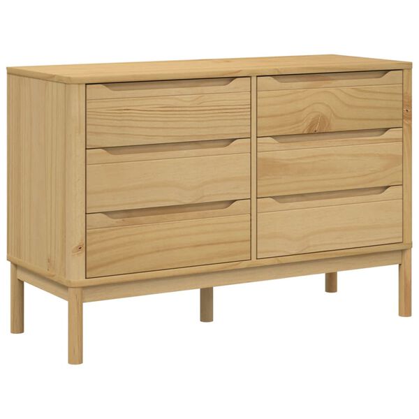 vidaXL kummut "FLORO" vahapruun, männipuit