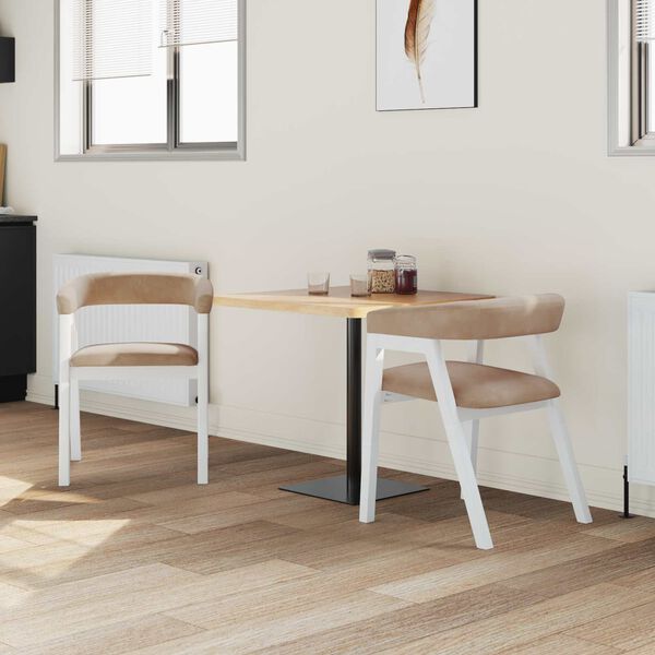 vidaXL S&ouml;&ouml;gitoa Toolid 2 pcs Valge 54 x 57 x 73 cm Tugev kummipuust