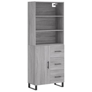 vidaXL k&otilde;rge kapp, hall Sonoma tamm, 69,5 x 34 x 180 cm, tehispuit