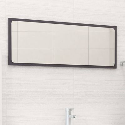 vidaXL vannitoa peegel, hall, 90 x 1,5 x 37 cm puitlaastplaat