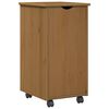 vidaXL Rattaga kapp Meepruun 34 x 39 x 65,5 cm Kindel m&auml;nnipuidust